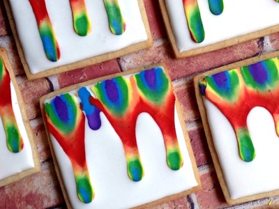 Dripping Rainbow Cookies! Dessert Network Collaboration