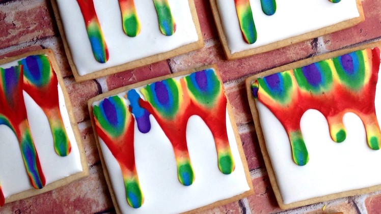 Dripping Rainbow Cookies! Dessert Network Collaboration