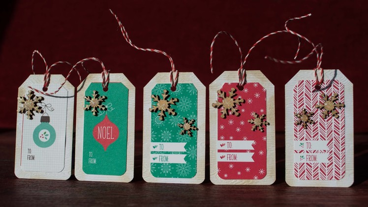 Easy christmas presents tags - using pattern paper - SSS kit november  #3 2014