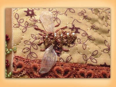 How to embroider a silk ribbon bee