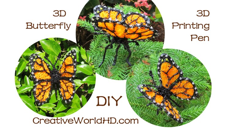 How to Make 3D Butterfly - 3D Printing Pen.Scribbler DIY Tutorial Creations