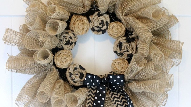How To Make A Deco Mesh And Burlap Wreath - DIY Home Tutorial - Guidecentral