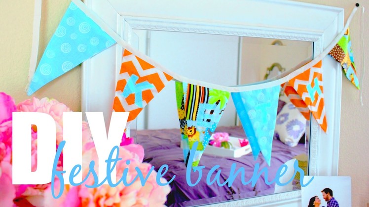 How to make a Festive Banner!!! (Bunting DIY) | So Justine