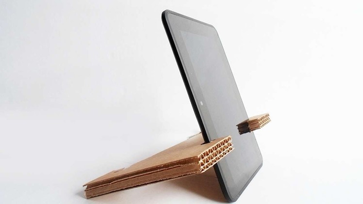 How To Make A Simple Cardboard Tablet Stand - DIY Technology Tutorial - Guidecentral