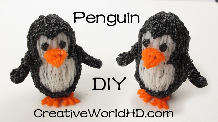 How to Make Penguin 3D - 3D Printing Pen Creations.Scribbler DIY Tutorial