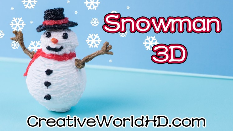 How to Make Snowman.Christmas Ornaments - 3D Printing Pen.Scribbler DIY Tutorial