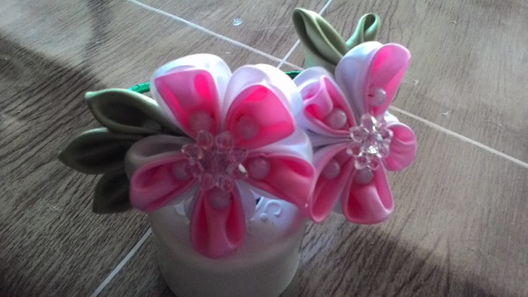 Kanzashi flowers,how to make it - DIY crafts tutorial