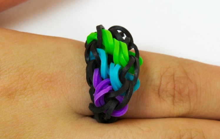 Loom Bands CZ - RAINBOW ROTATING RING - Tutorial