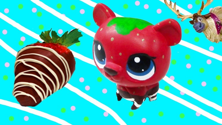 LPS Custom Bear Chocolate Dipped Strawberry DIY Littlest Pet Shop Disney Frozen Sven Olaf