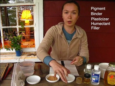 Making watercolor paint out of natural pigment, tutorial.