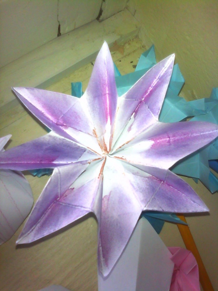 Origami Clematis (Flower with 8 petals) for Mothers' Day