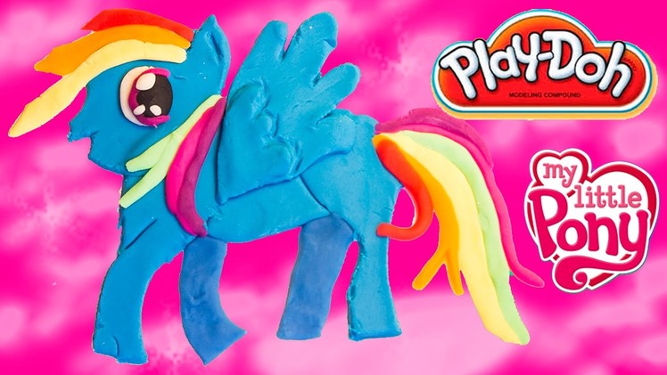 Play Doh My Little Pony Rainbow Dash Playdough Rainbow Dash DIY MLP Mi Pequeño Pony