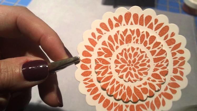 Triple Stamping with Scallops!