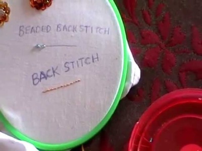 Tutorial : How to do Beaded back stitch