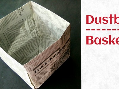 Useful Origami - Paper Thrash bin. Dustbin (Newspaper) - Go Green - Very easy to make !