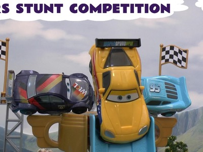 Cars Stunt Competition Story Peppa Pig Play Doh Pocoyo Disney Mickey Mouse Lightning McQueen