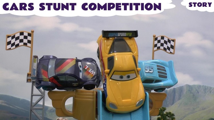 Cars Stunt Competition Story Peppa Pig Play Doh Pocoyo Disney Mickey Mouse Lightning McQueen