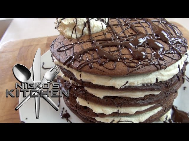 CHOCOLATE PANCAKE CAKE - Nicko's Kitchen
