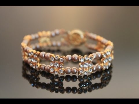 Create bracelet using sparkling Spacer Bar