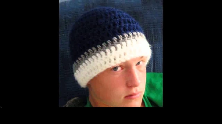 Crochet beanie hat for men