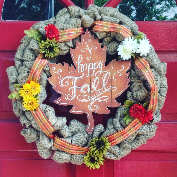 DIY Fall Burlap Wreath Tutorial & Tips
