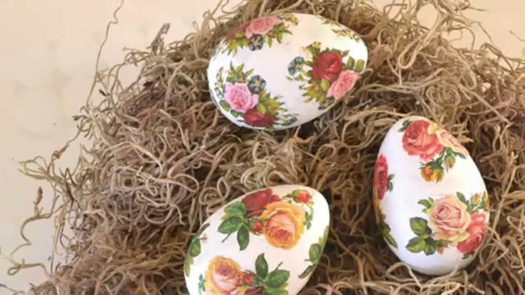 DIY: Floral Decoupage Easter Eggs