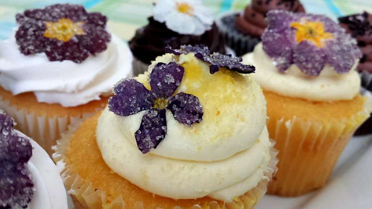 DIY How to Crystallize Edible Flowers For Cakes or Cupcakes! Primrose