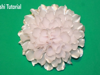 DIY Kanzashi Flores de Cinta Kanzashi Tutorial