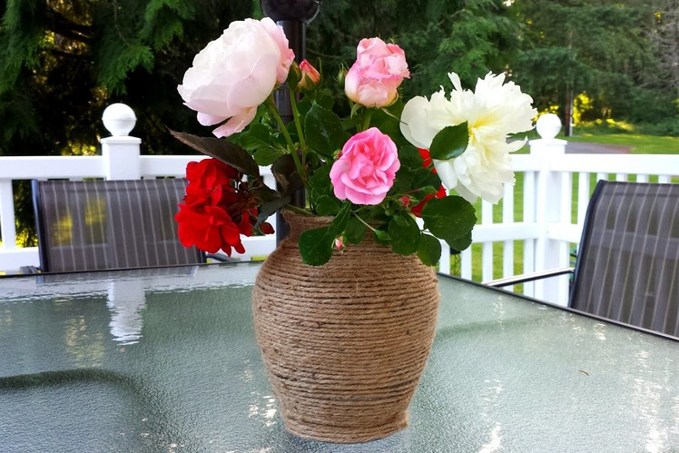 DIY Rope Wrapped Vase