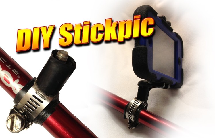 DIY stickpic mount to attach your camera to a trekking pole or stick
