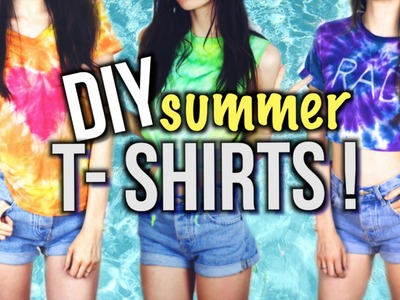 DIY T-Shirts For Summer! Tie Dye and T-shirt reconstruction!