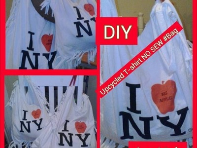 DIY:UPCYCLED T-Shirt NO SEW #Bag
