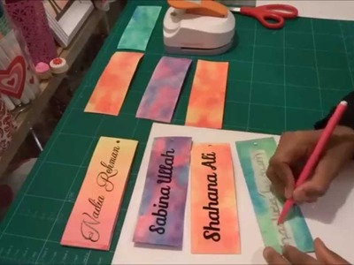 DIY Watercolour Bookmarks Tutorial: Adding Vinyl