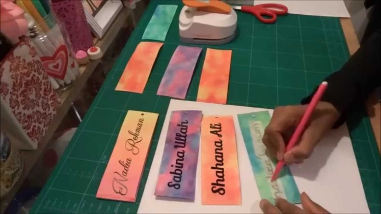 DIY Watercolour Bookmarks Tutorial: Adding Vinyl