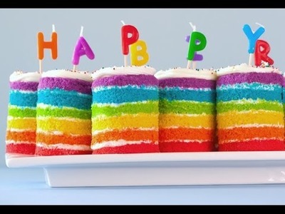 Happy Birthday Rainbow Cake - Food Arts .