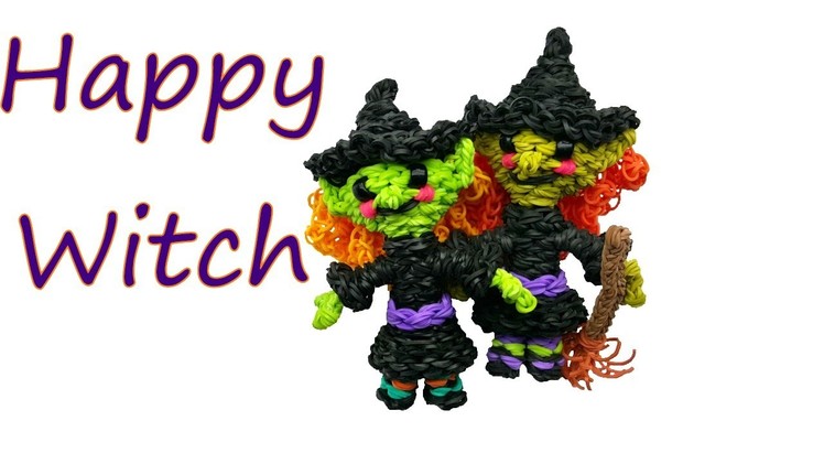 Happy Witch Tutorial by feelinspiffy (Rainbow Loom)