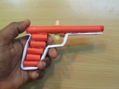 How to Make a Mini Paper Pistol that shoots rubber Bands - Easy Tutorials