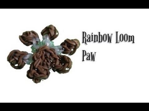 How to make a raianbow loom dog paw.