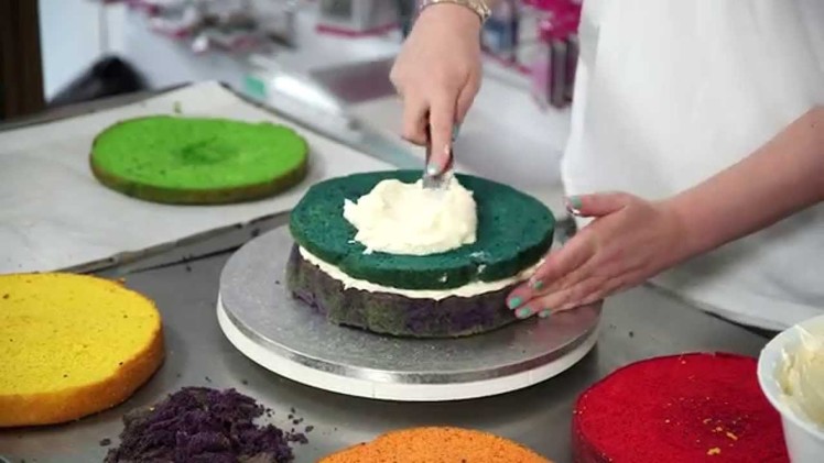 How to make a Rainbow Cake - Cakes by Robin