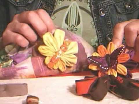 How to Make a Recycled Kanzashi Butterfly! Part 4
