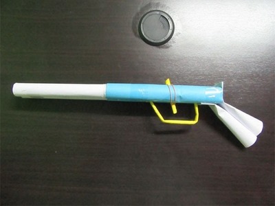 How to Make a Simple Paper Shotgun that shoots rubber band - Easy Tutorials