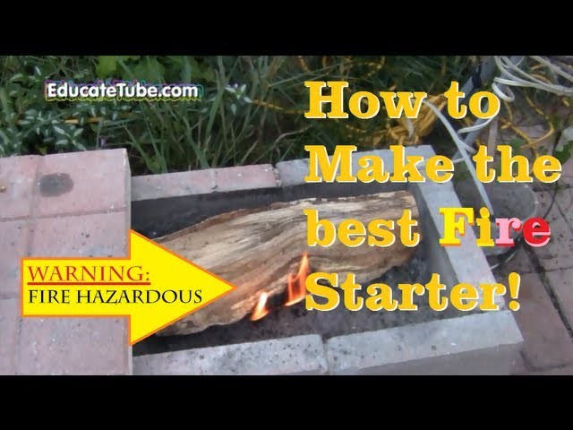 How to make waterproof fire starter from wax, lint & wood dust better than commercial firestarter!