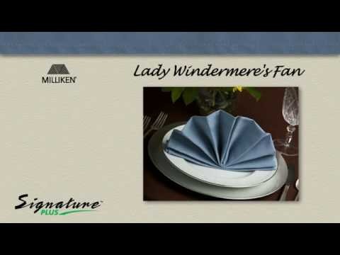 Napkin Folding Tutorial - How to fold an Lady Windermere's Fan napkin