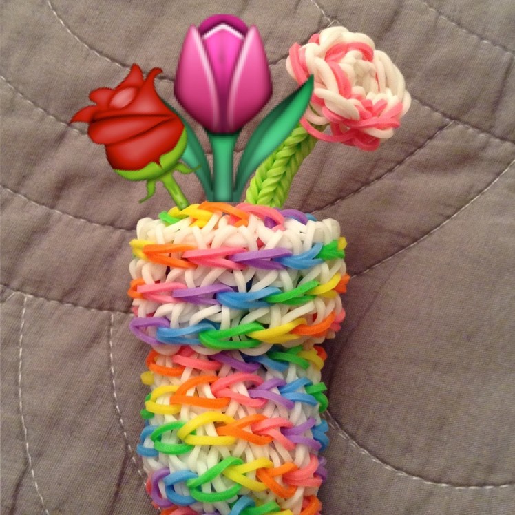 NEW 3d Flower Pot (Rainbow loom)