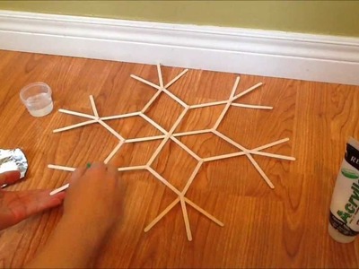 Popsicle Stick Snowflake DIY