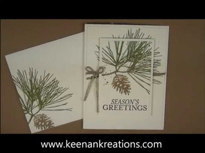 Quick and Easy Christmas Card using a double layer stamping technique