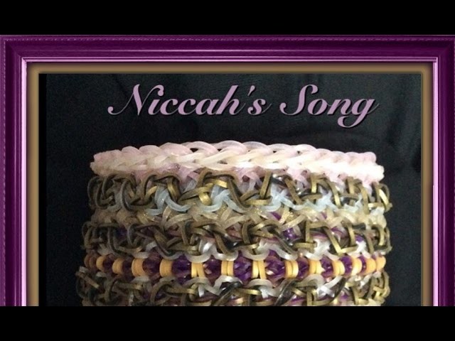 Rainbow Loom Band Niccah's Song Bracelet Tutorial.How To