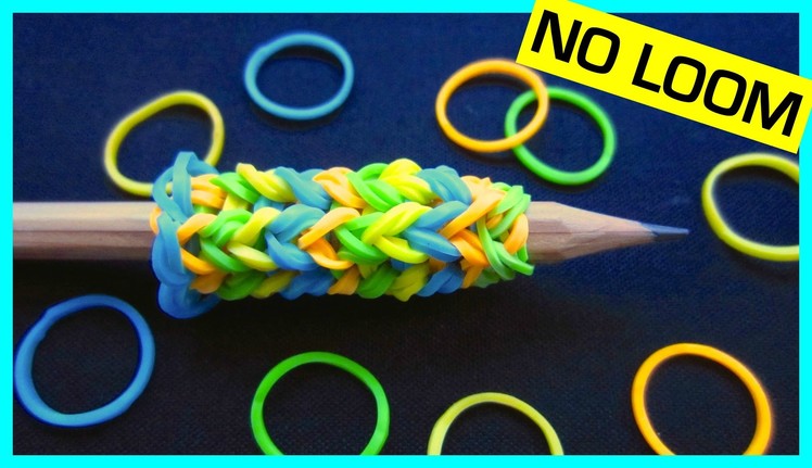 Rainbow Loom Pencil Grip without Loom. using 2 Forks