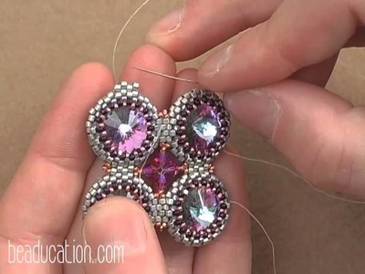 Seed Bead Crystal Squared Necklace Tutorial - Beaducation.com