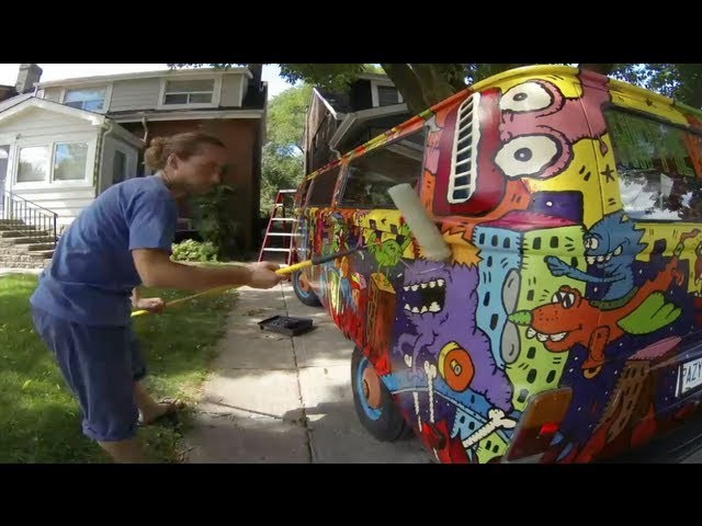 Time-lapse: Clear Coating The Hippie Van to Protect The Sweet Paint Job